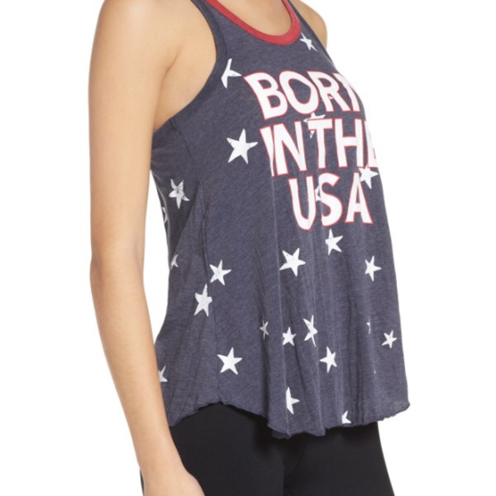 NWT Chaser Born in the USA Patriotic Tank Blue - Picture 3 of 6